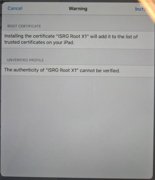 Install certificate step 3